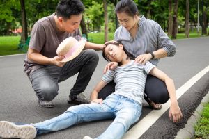child with heat stroke