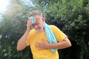 older man with heat stroke